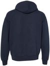 Am image of a Custom Champion Adult Garment Dyed Fleece Hoodie in Navy!