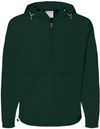 Am image of a Custom Champion Packable Anorak Jacket in Dark Green!