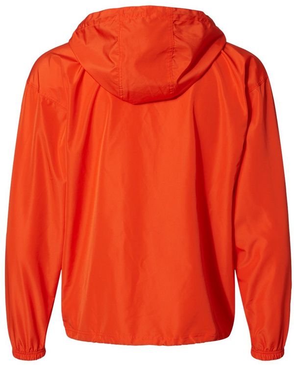Am image of a Custom Champion Packable Anorak Jacket in Orange!