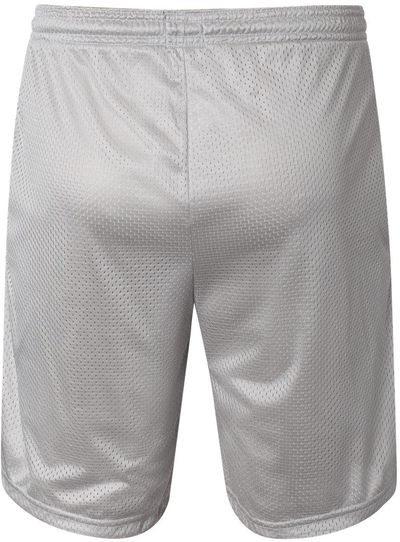 Am image of a Custom Champion Adult Mesh Short with Pockets 9 Inch in Athletic Grey!