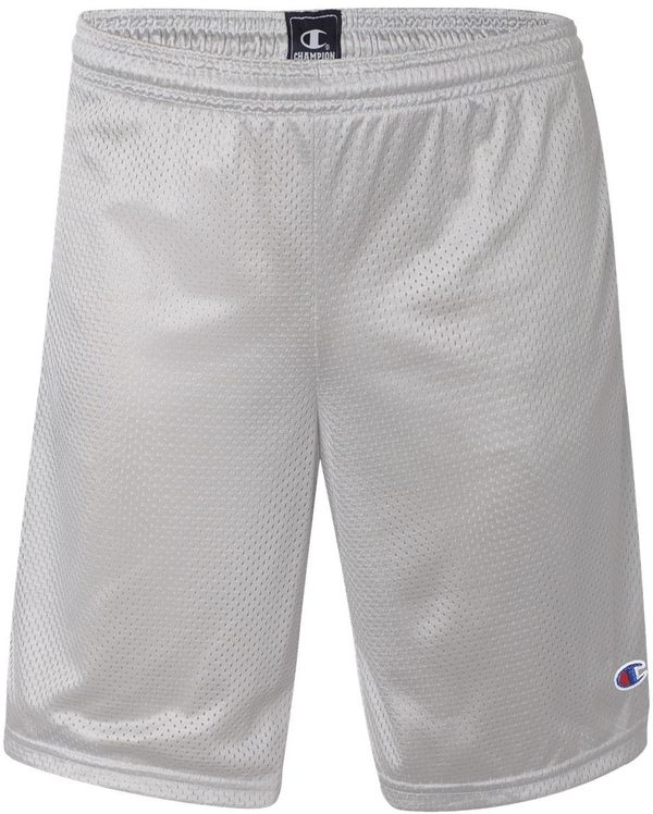 Am image of a Custom Champion Adult Mesh Short with Pockets 9 Inch in Athletic Grey!