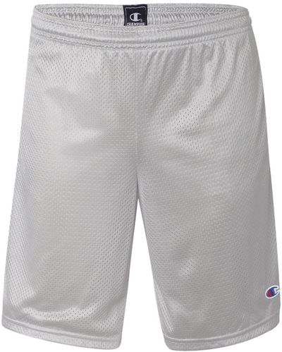 Am image of a Custom Champion Adult Mesh Short with Pockets 9 Inch in Athletic Grey!