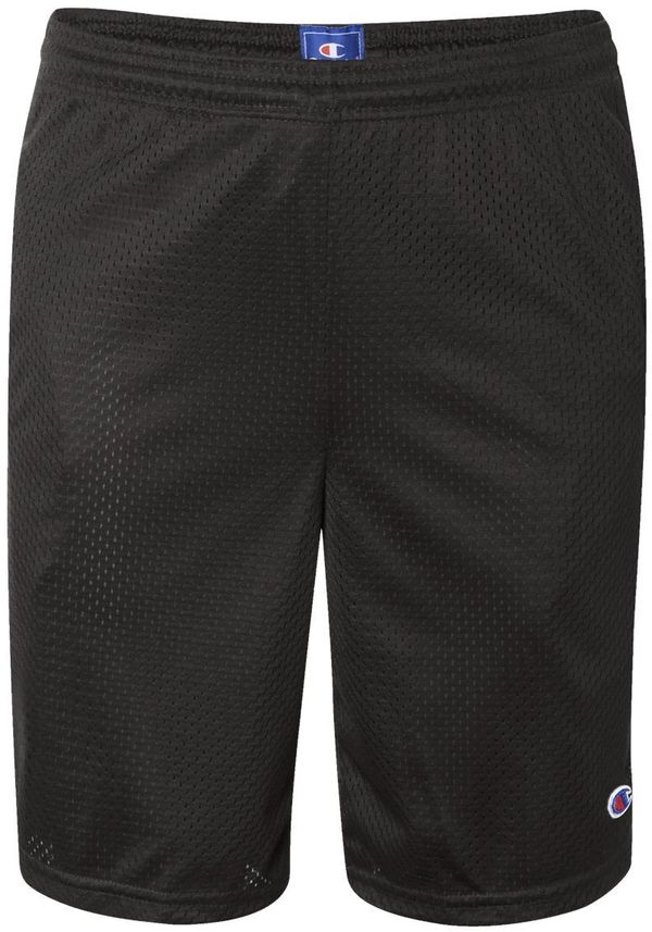 Am image of a Custom Champion Adult Mesh Short with Pockets 9 Inch in Black!
