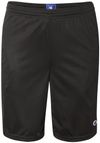 Am image of a Custom Champion Adult Mesh Short with Pockets 9 Inch in Black!