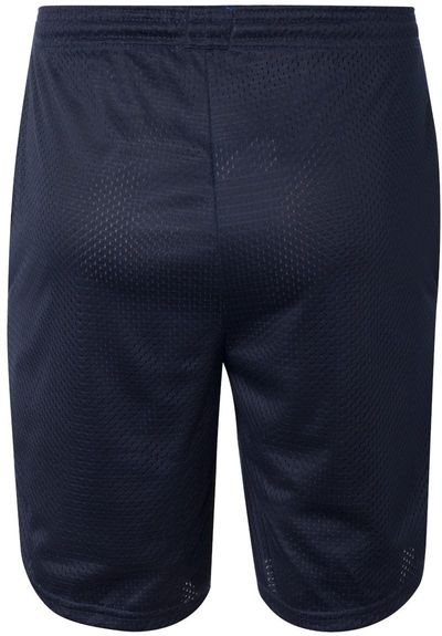 Am image of a Custom Champion Adult Mesh Short with Pockets 9 Inch in Navy!