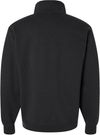 Am image of a Custom Champion Powerblend Quarter Zip Sweatshirt in Black!