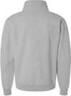 Am image of a Custom Champion Powerblend Quarter Zip Sweatshirt in Light Steel!