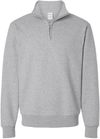 Am image of a Custom Champion Powerblend Quarter Zip Sweatshirt in Light Steel!
