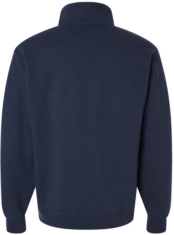 Am image of a Custom Champion Powerblend Quarter Zip Sweatshirt in Navy!