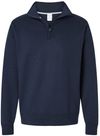 Am image of a Custom Champion Powerblend Quarter Zip Sweatshirt in Navy!