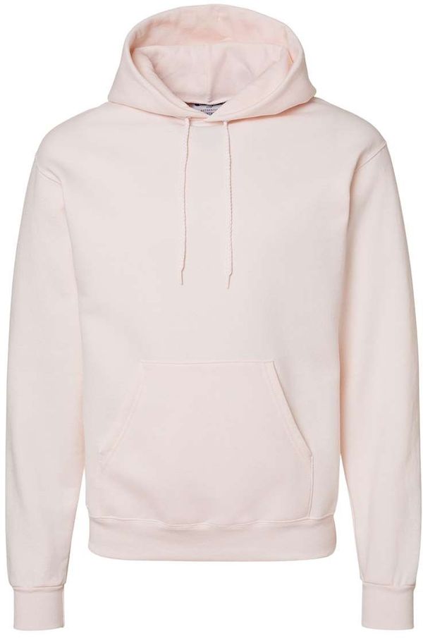 Am image of a Custom Champion Adult Powerblend® Hooded Sweatshirt in Body Blush!