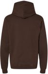 Am image of a Custom Champion Adult Powerblend® Hooded Sweatshirt in Chocolate Brown!