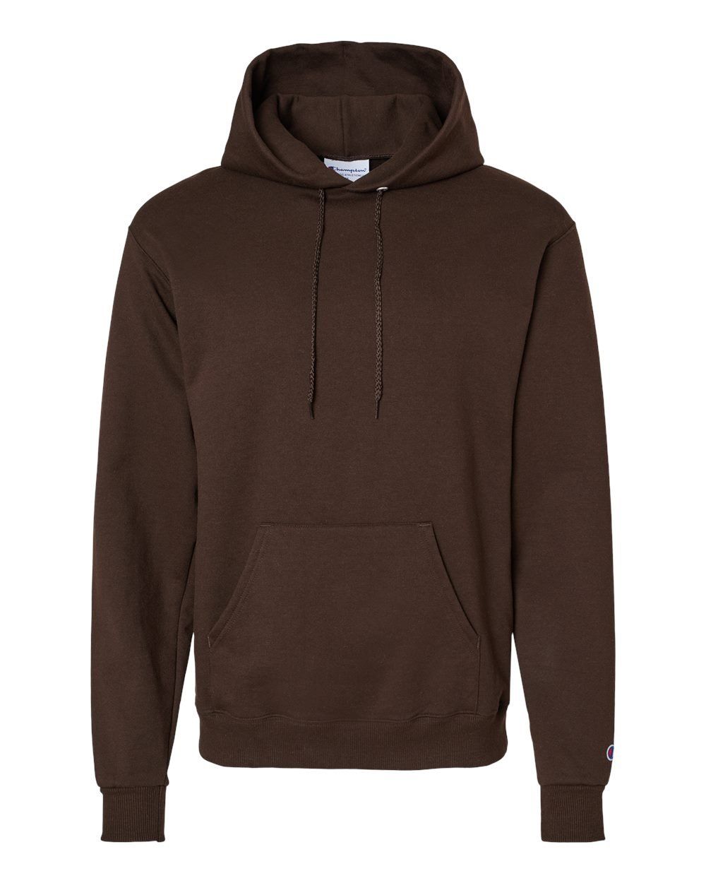 Champion Adult Powerblend® Hooded Sweatshirt in Chocolate Brown
