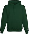 Am image of a Custom Champion Adult Powerblend® Hooded Sweatshirt in Dark Green!