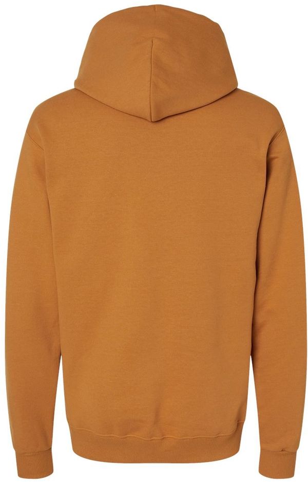 Am image of a Custom Champion Adult Powerblend® Hooded Sweatshirt in Gold Glint!