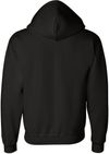 Am image of a Custom Champion Adult Powerblend® FullZip Hooded Sweatshirt in Black!