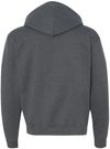 Am image of a Custom Champion Adult Powerblend® FullZip Hooded Sweatshirt in Charcoal Heather!