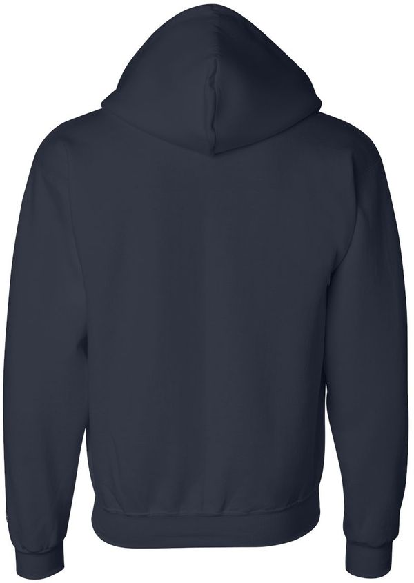 Am image of a Custom Champion Adult Powerblend® FullZip Hooded Sweatshirt in Navy!