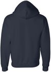 Am image of a Custom Champion Adult Powerblend® FullZip Hooded Sweatshirt in Navy!
