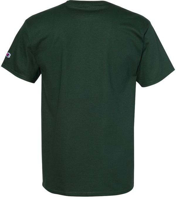 Am image of a Custom Champion Adult Short Sleeve Cotton Tee in Dark Green!