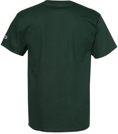 Am image of a Custom Champion Adult Short Sleeve Cotton Tee in Dark Green!