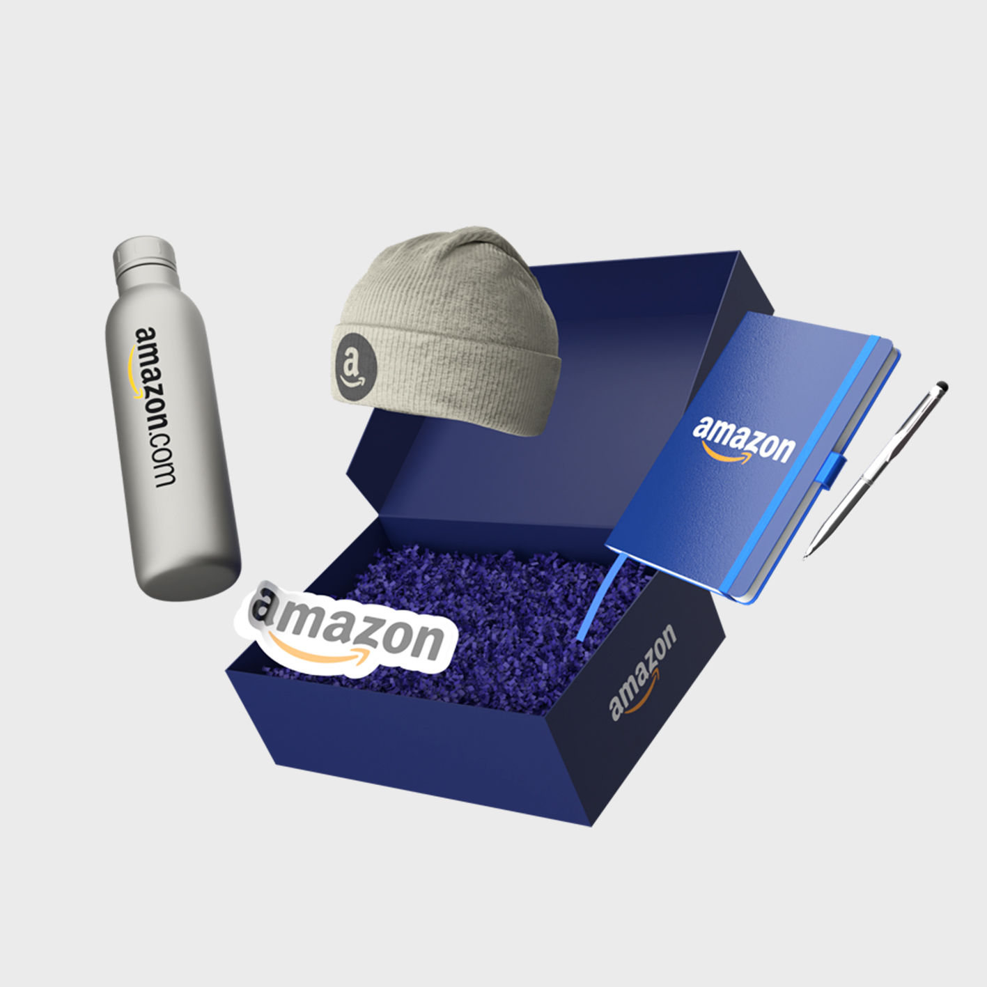 A holiday swag box that you can customize with your own company logo