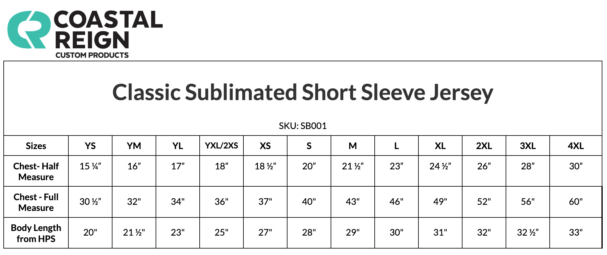 Fully Sublimated Jersey Sizing Tips – VII Apparel Co.