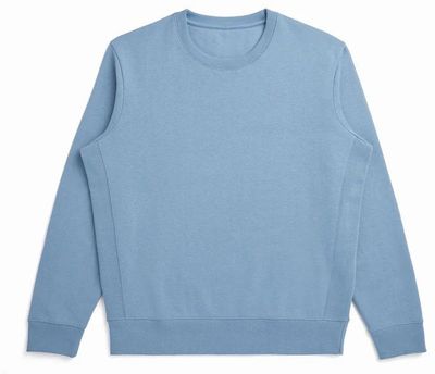 Am image of a Custom Original Favorites GOTS® Organic Cotton Crewneck Sweatshirt in Cloudy Blue!
