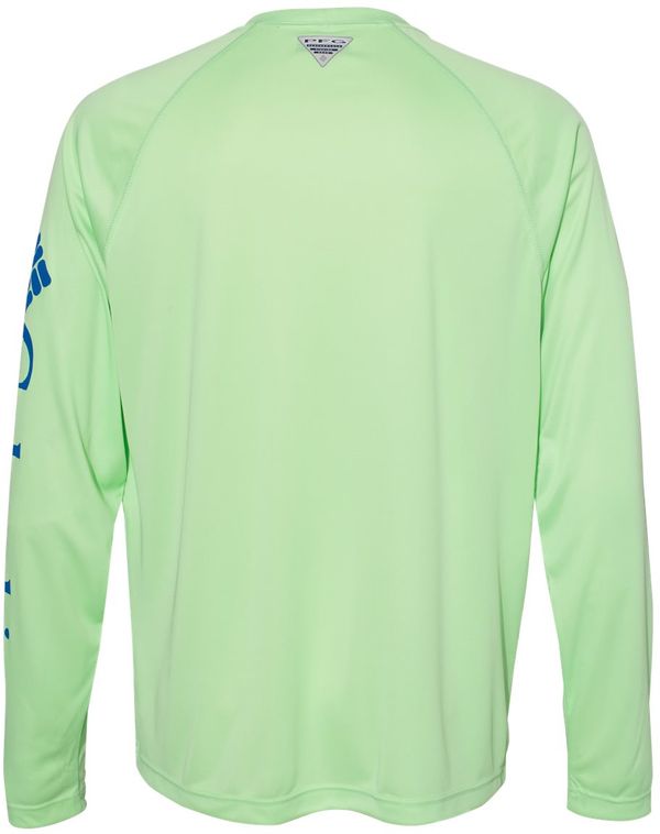 Am image of a Custom Columbia PFG Terminal Tackle Long Sleeve T Shirt in Key West/ Vivid!