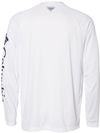 An image of a Custom Columbia PFG Terminal Tackle Long Sleeve T Shirt in White/Nightshade!
