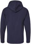 Am image of a Custom Hanes ComfortWash Garment Dyed Jersey Hooded Long Sleeve TShirt in Anchor Slate!