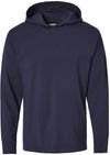 Am image of a Custom Hanes ComfortWash Garment Dyed Jersey Hooded Long Sleeve TShirt in Anchor Slate!
