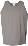 Am image of a Custom Hanes ComfortWash Garment Dyed Unisex Tank Top in Concrete Grey!