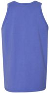 Am image of a Custom Hanes ComfortWash Garment Dyed Unisex Tank Top in Deep Forte Blue!