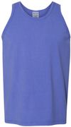 Am image of a Custom Hanes ComfortWash Garment Dyed Unisex Tank Top in Deep Forte Blue!