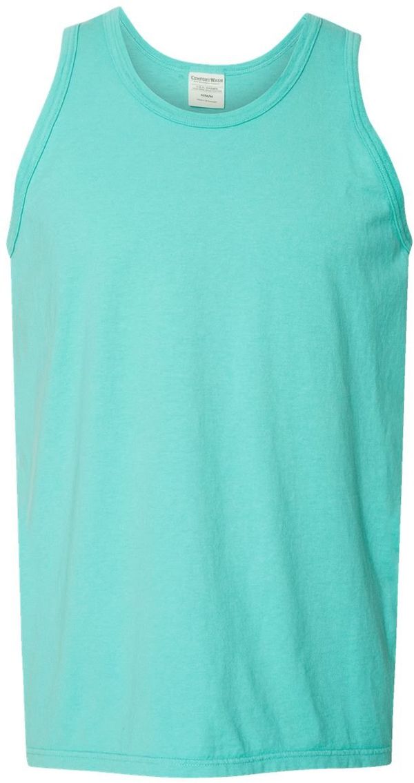 An image of a Custom Hanes ComfortWash Garment Dyed Unisex Tank Top in Mint!