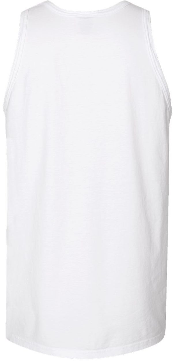 Am image of a Custom Hanes ComfortWash Garment Dyed Unisex Tank Top in White!