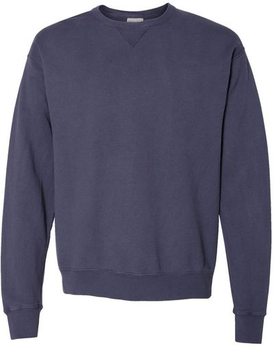 Am image of a Custom Hanes ComfortWash Garment Dyed Unisex Crewneck Sweatshirt in Anchor Slate!