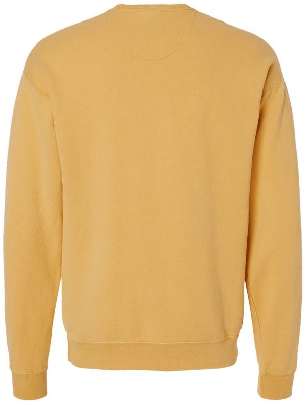 Am image of a Custom Hanes ComfortWash Garment Dyed Unisex Crewneck Sweatshirt in Artisan Gold!