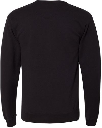 Am image of a Custom Hanes ComfortWash Garment Dyed Unisex Crewneck Sweatshirt in Black!