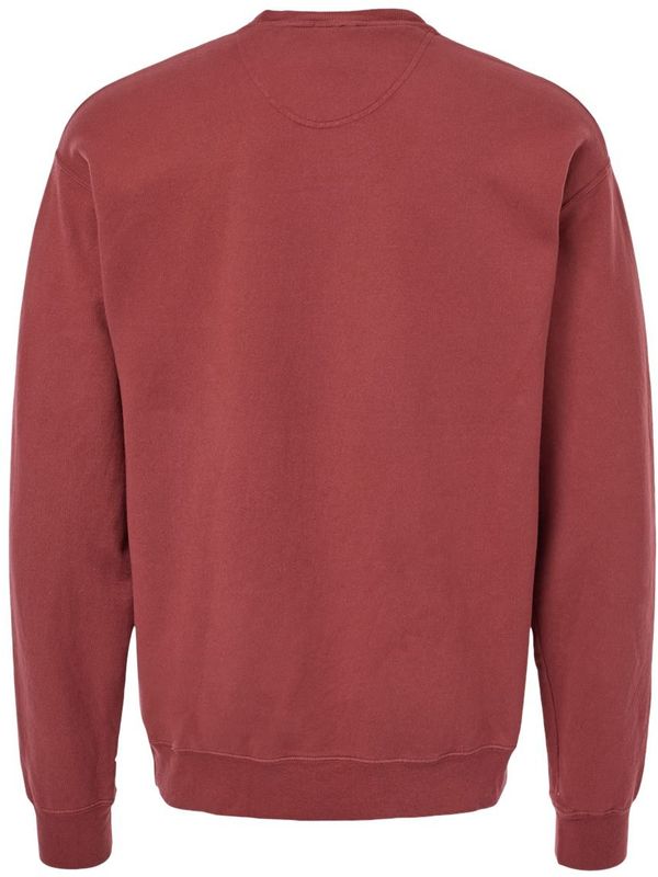 Am image of a Custom Hanes ComfortWash Garment Dyed Unisex Crewneck Sweatshirt in Cayenne!