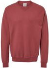 Am image of a Custom Hanes ComfortWash Garment Dyed Unisex Crewneck Sweatshirt in Cayenne!