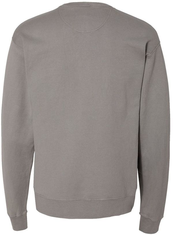 Am image of a Custom Hanes ComfortWash Garment Dyed Unisex Crewneck Sweatshirt in Concrete Grey!