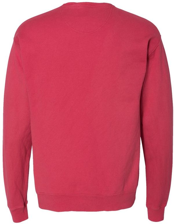 An image of a Custom Hanes ComfortWash Garment Dyed Unisex Crewneck Sweatshirt in Crimson Fall!