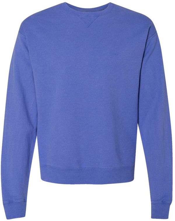 An image of a Custom Hanes ComfortWash Garment Dyed Unisex Crewneck Sweatshirt in Deep Forte Blue!