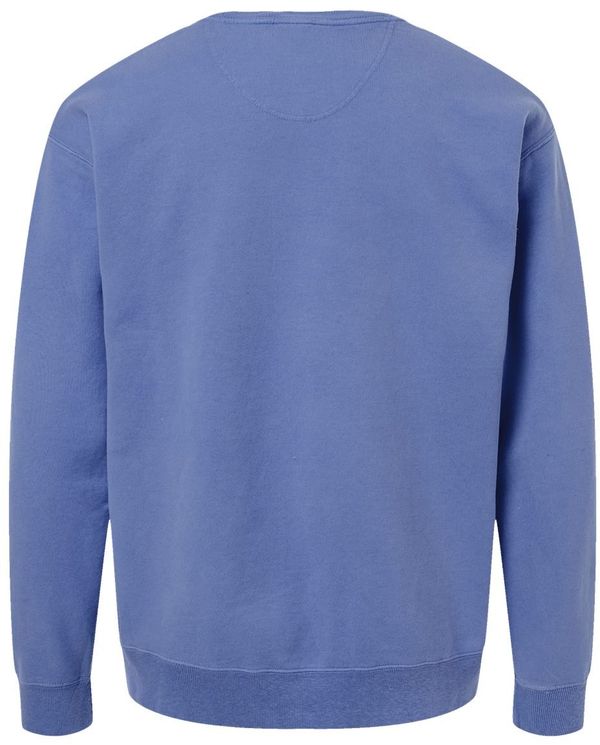 Am image of a Custom Hanes ComfortWash Garment Dyed Unisex Crewneck Sweatshirt in Frontier Blue!