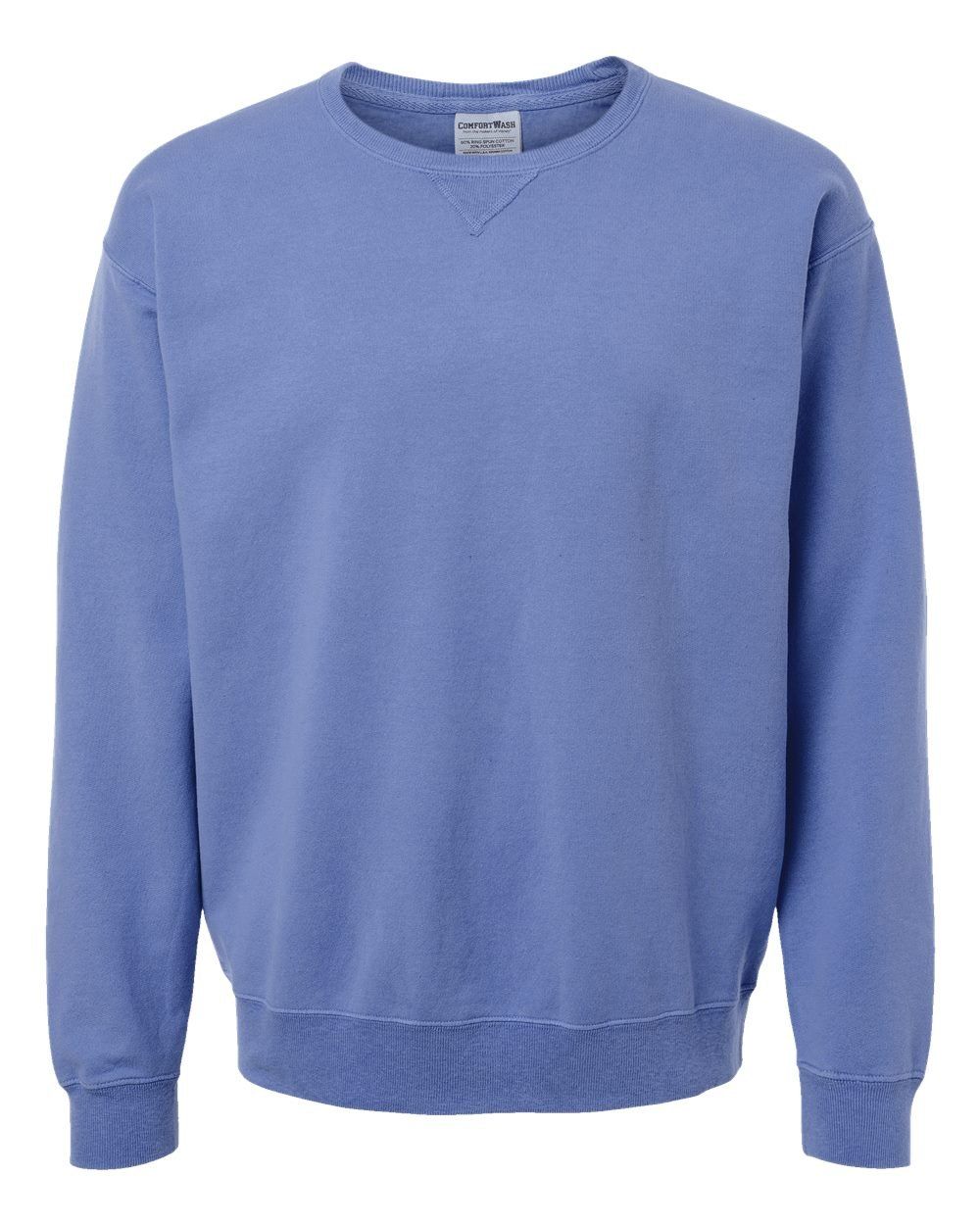 Hanes ComfortWash Garment Dyed Unisex Crewneck Sweatshirt in Frontier Blue