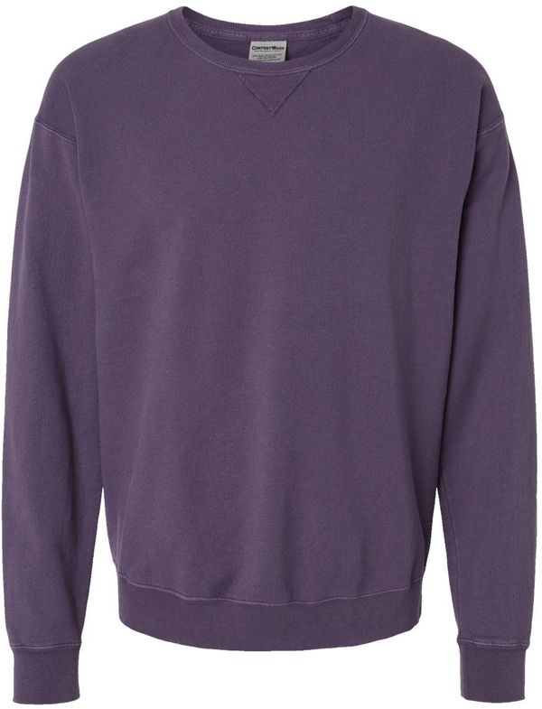 An image of a Custom Hanes ComfortWash Garment Dyed Unisex Crewneck Sweatshirt in Grape Soda!