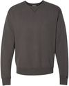 Am image of a Custom Hanes ComfortWash Garment Dyed Unisex Crewneck Sweatshirt in New Railroad Grey!