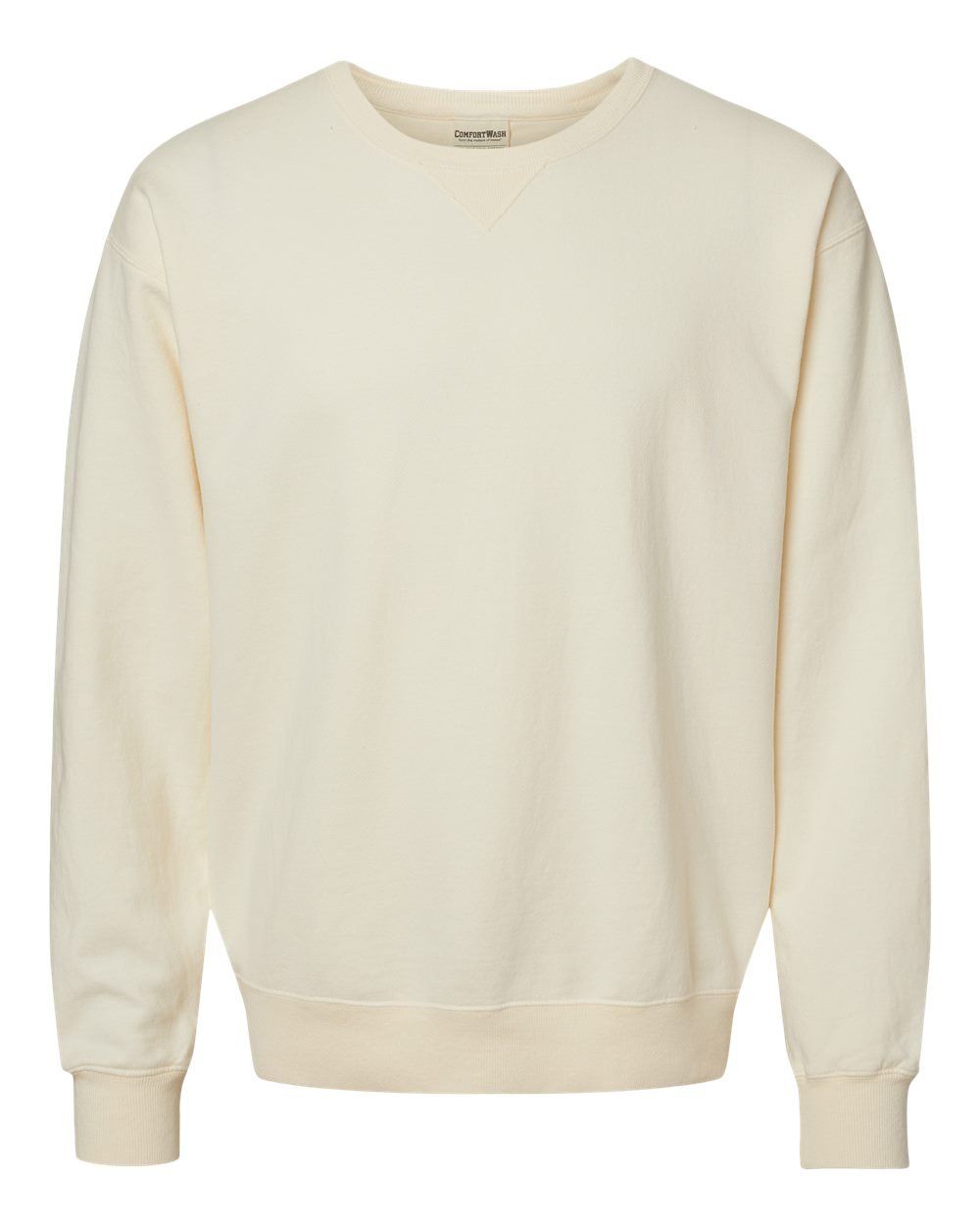 Hanes ComfortWash Garment Dyed Unisex Crewneck Sweatshirt in Parchment